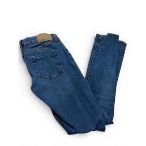 Zara Basic Z1975 Distressed Skinny Jeans Women's Size‎ 6 Blue Denim